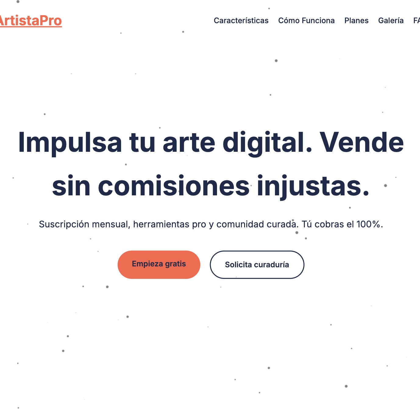 Captura de pantalla de una pagina web estatica sobre una plataforma de educación en linea